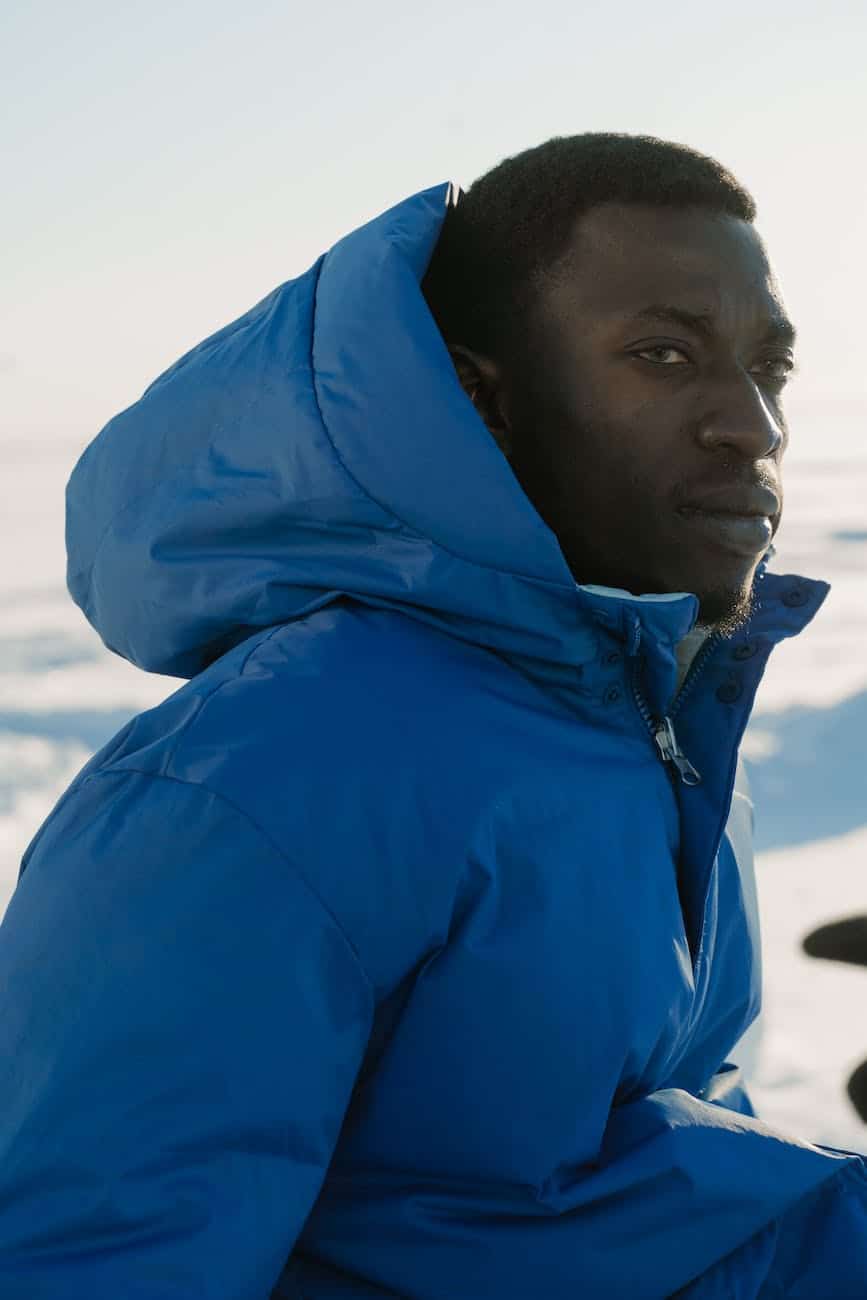 cold snow fashion man