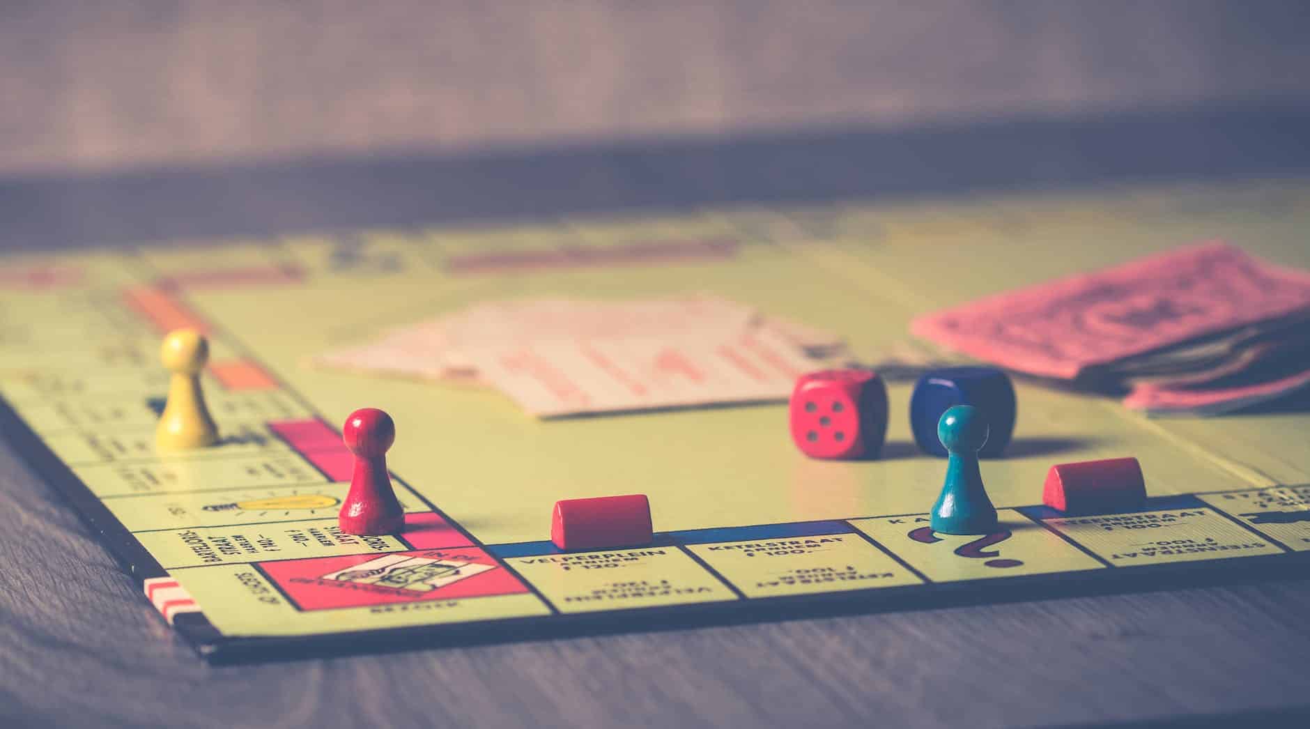 close up photo of monopoly board game
